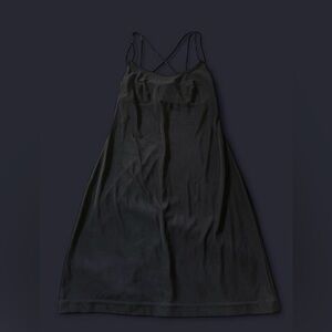 City Triangles Black Slip Dress with Spaghetti Straps